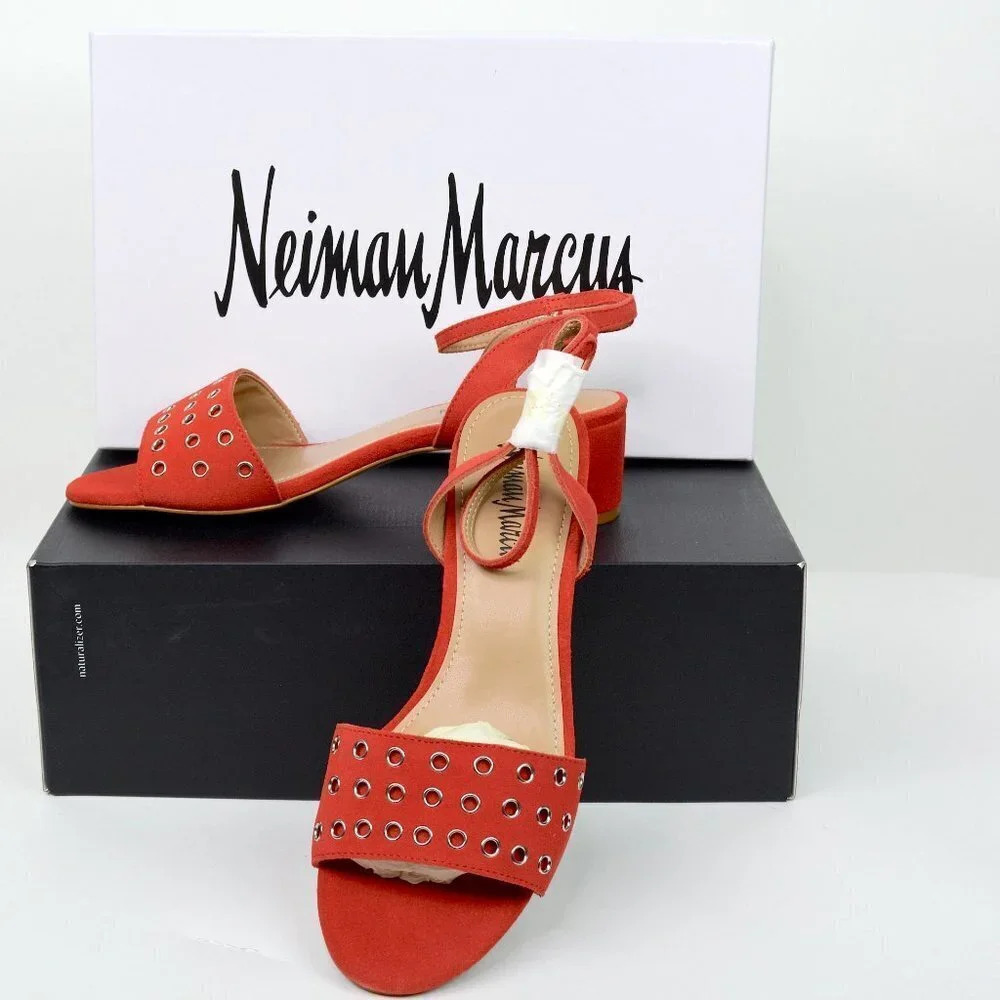 NWT NEIMAN MARCUS "CLEMENTINE" RED SIZE 6M - Picture 2 of 6